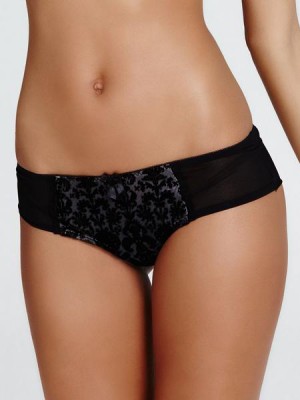 Black And Shell Ann Summers Baroque Flock Short